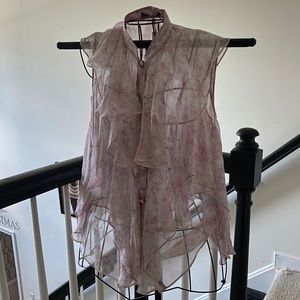 ALEXANDER MCQUEEN Silk Printed top